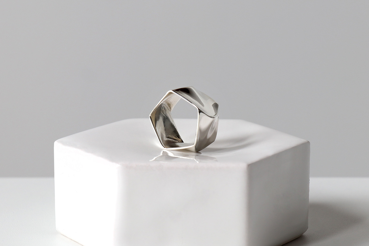 fluxring，Ring，Bracelet ，Liquid texture，Pentagonal，pretty，