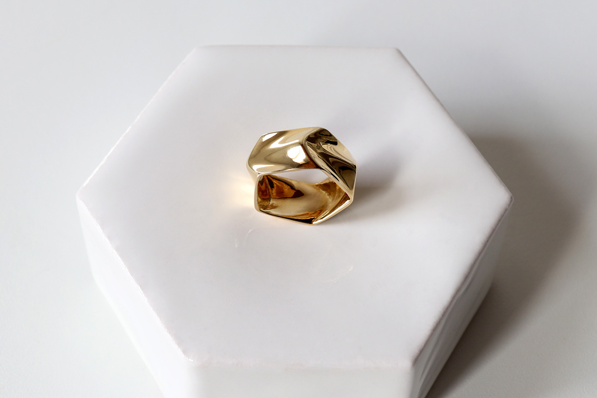 fluxring，Ring，Bracelet ，Liquid texture，Pentagonal，pretty，