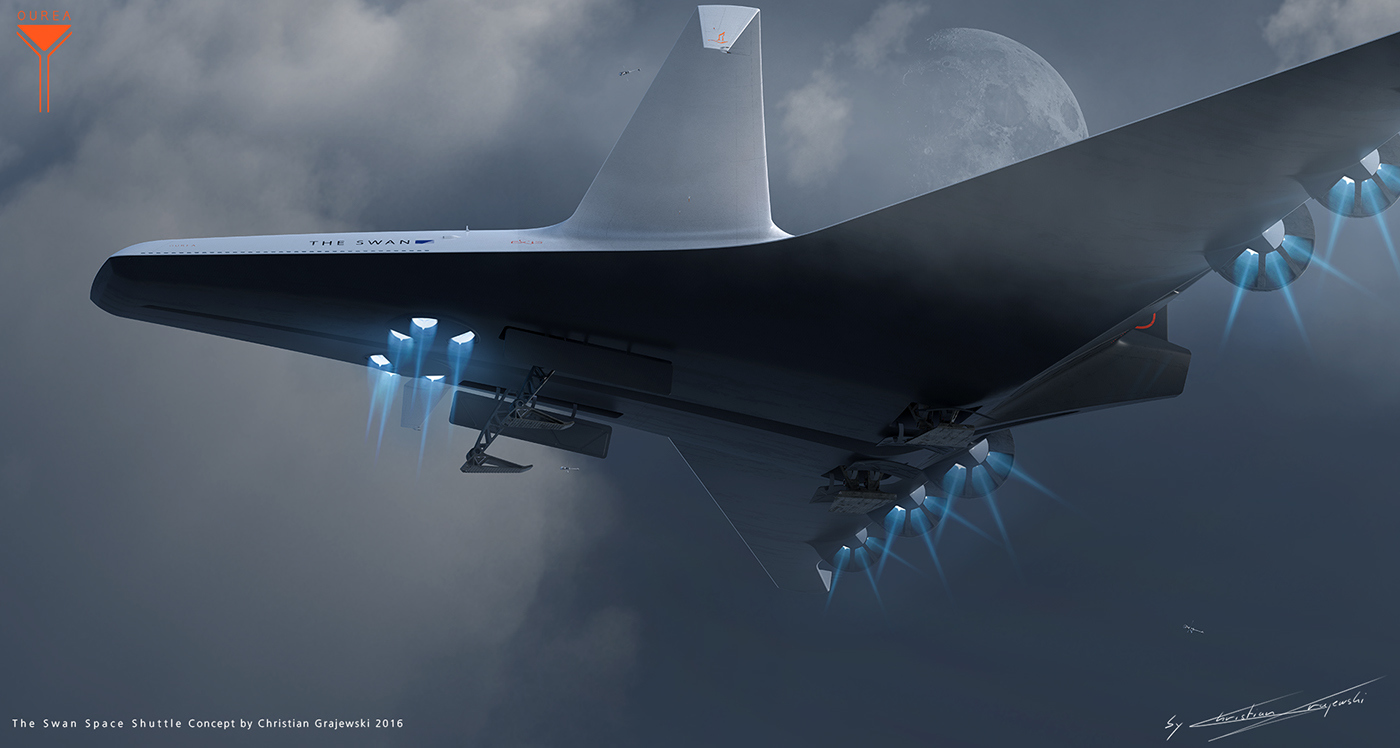 space shuttle，appearance，Modeling design，Model modeling，Hand drawn，