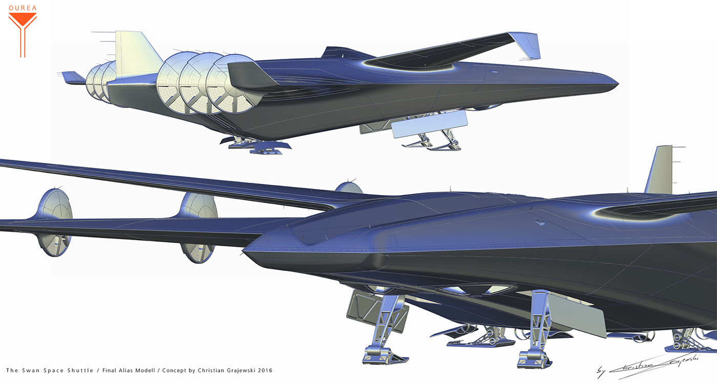 space shuttle，appearance，Modeling design，Model modeling，Hand drawn，