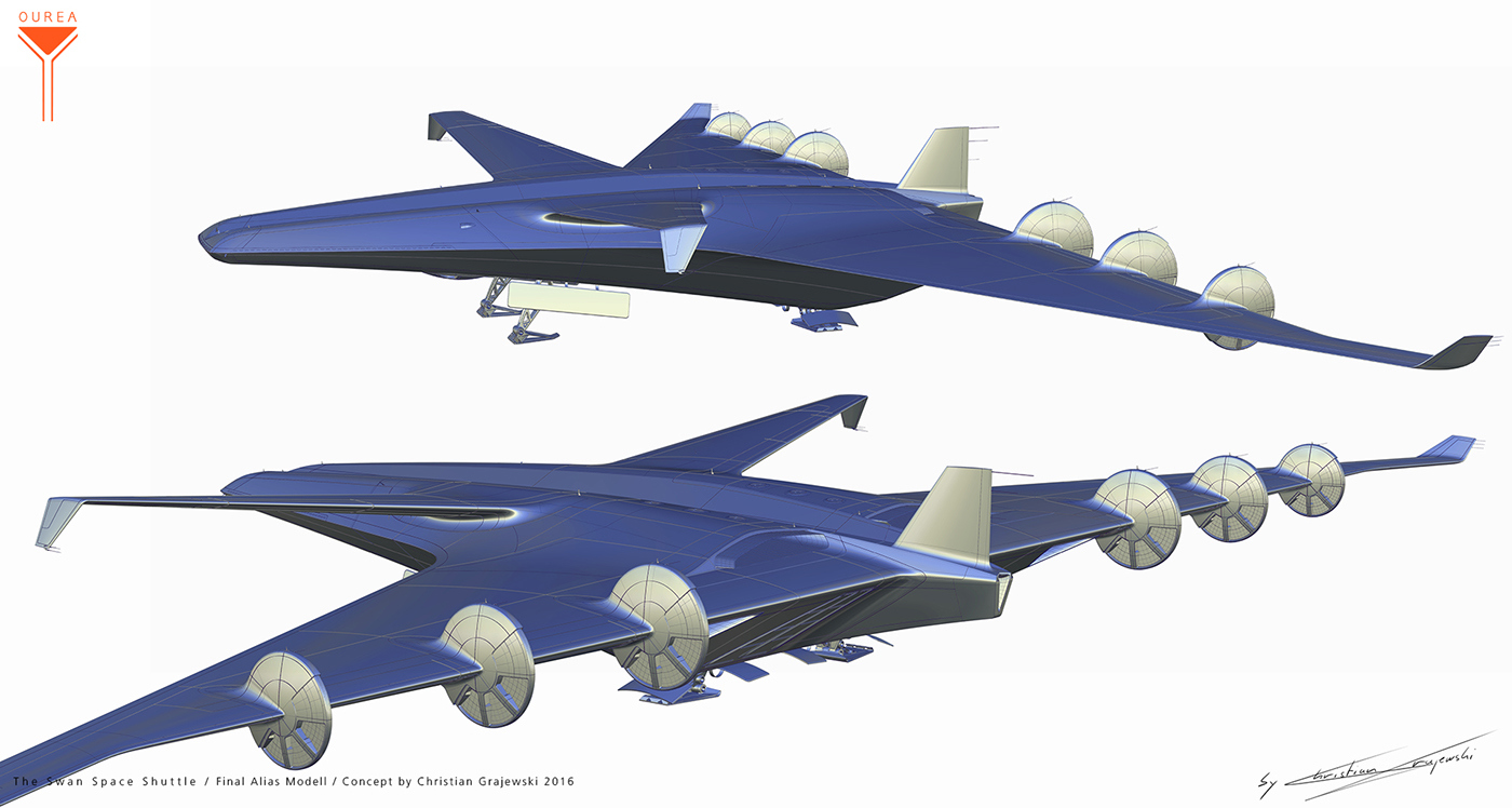 space shuttle，appearance，Modeling design，Model modeling，Hand drawn，