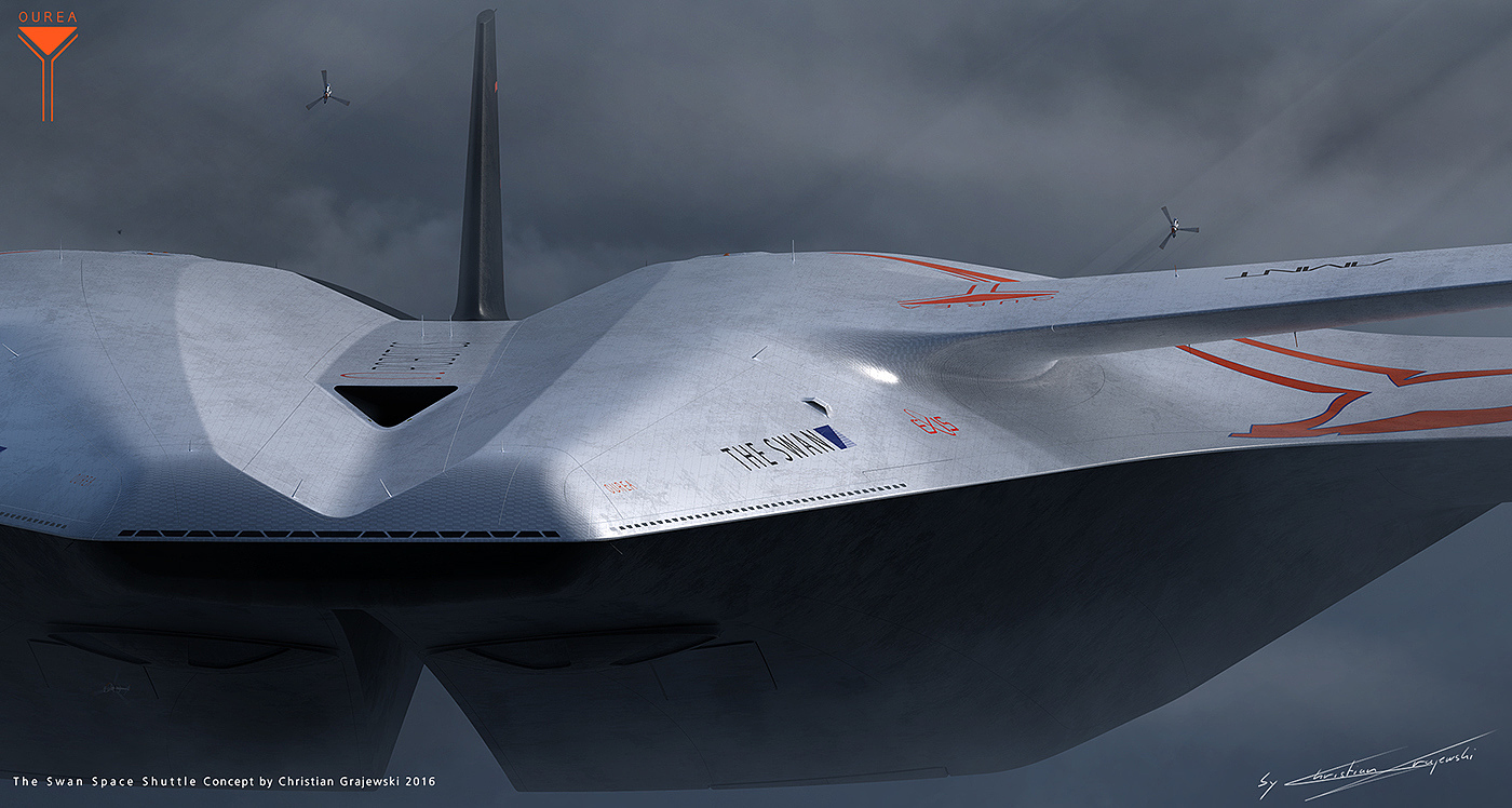 space shuttle，appearance，Modeling design，Model modeling，Hand drawn，