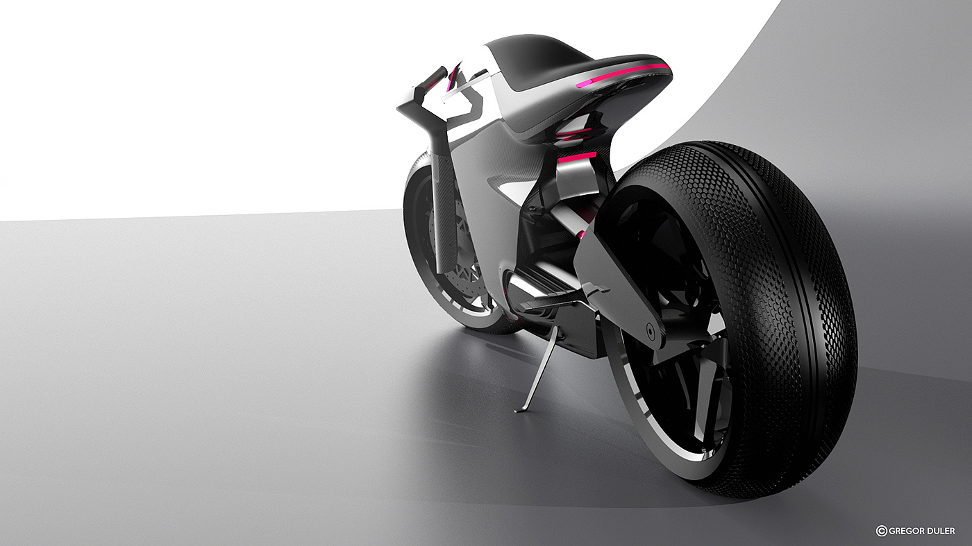 双轮电动车，造型酷炫，设计渲染图，摩托车，电动摩托，