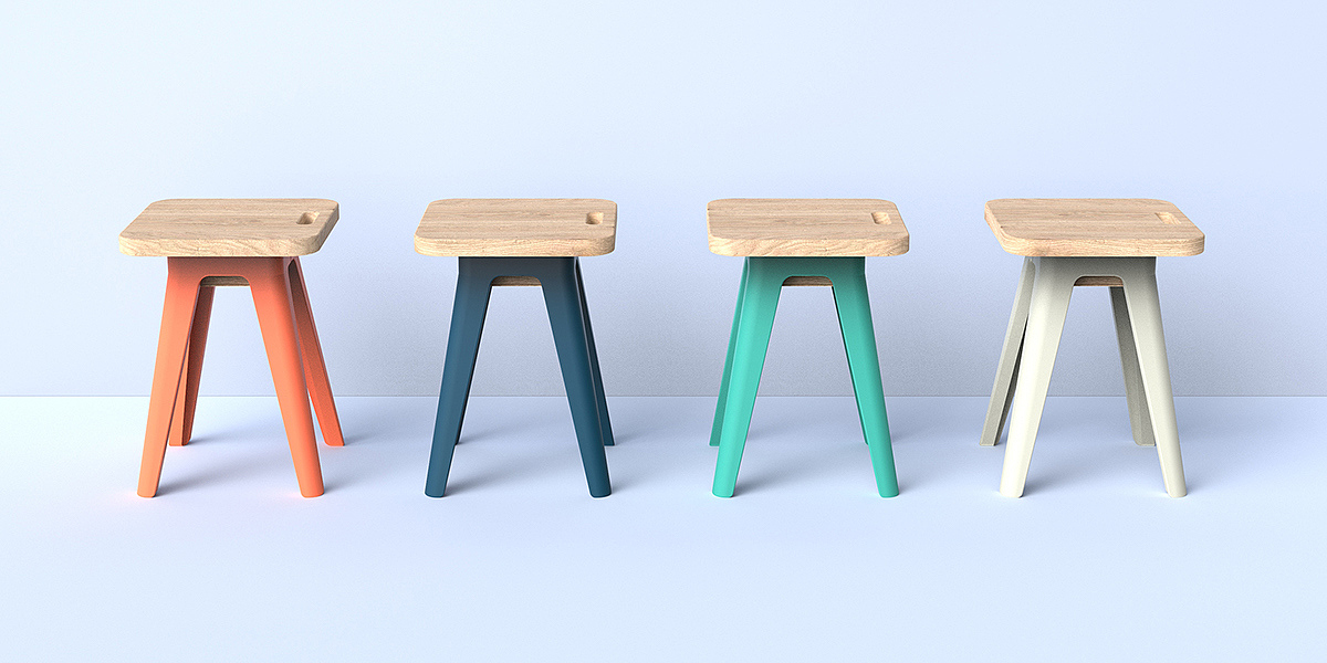 simple and easy，Small stool，combination furniture，clever，carpentry，