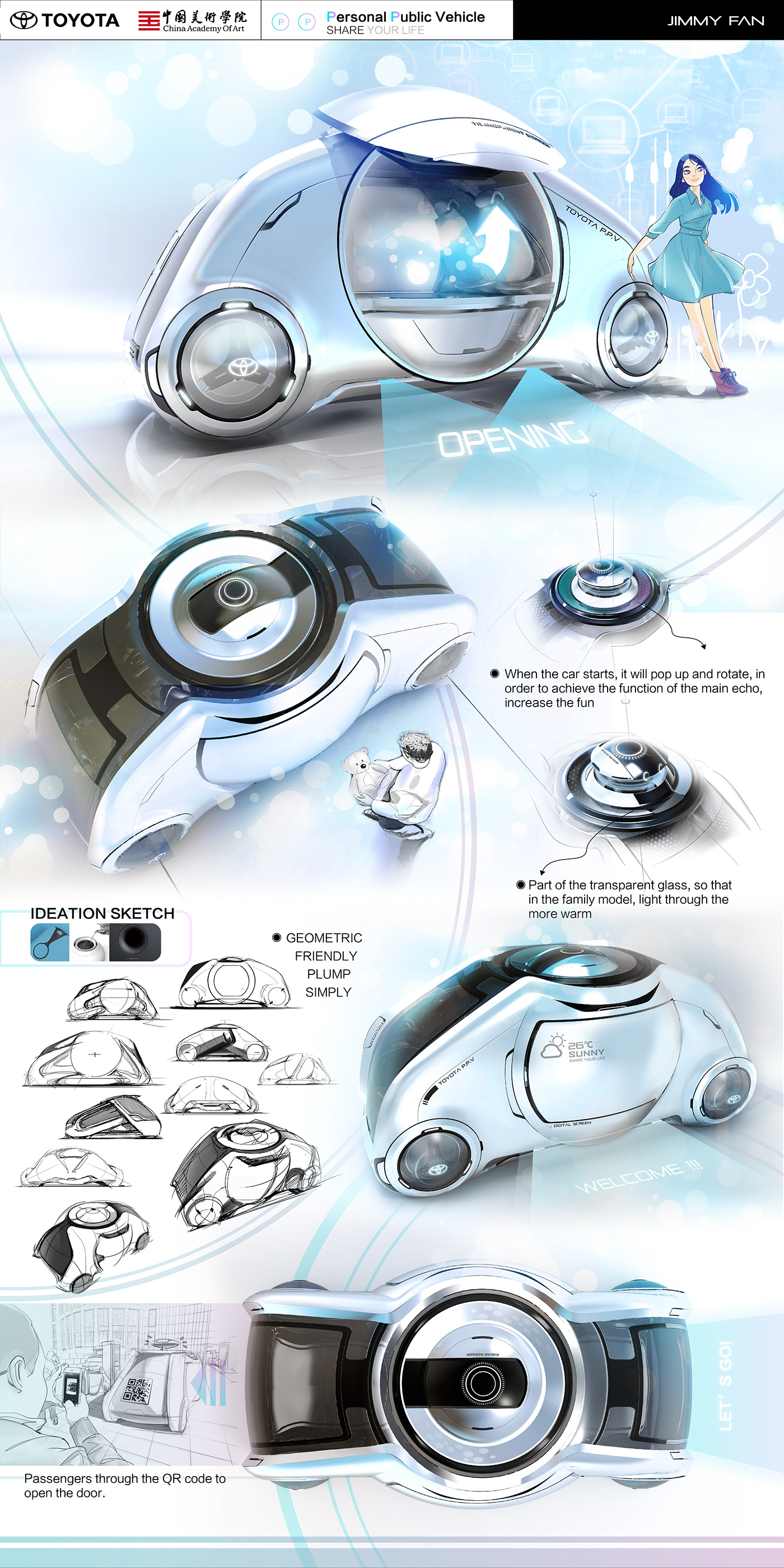 conceptual design，Minibus，Imagine the future，Scanning car，Automobile design，