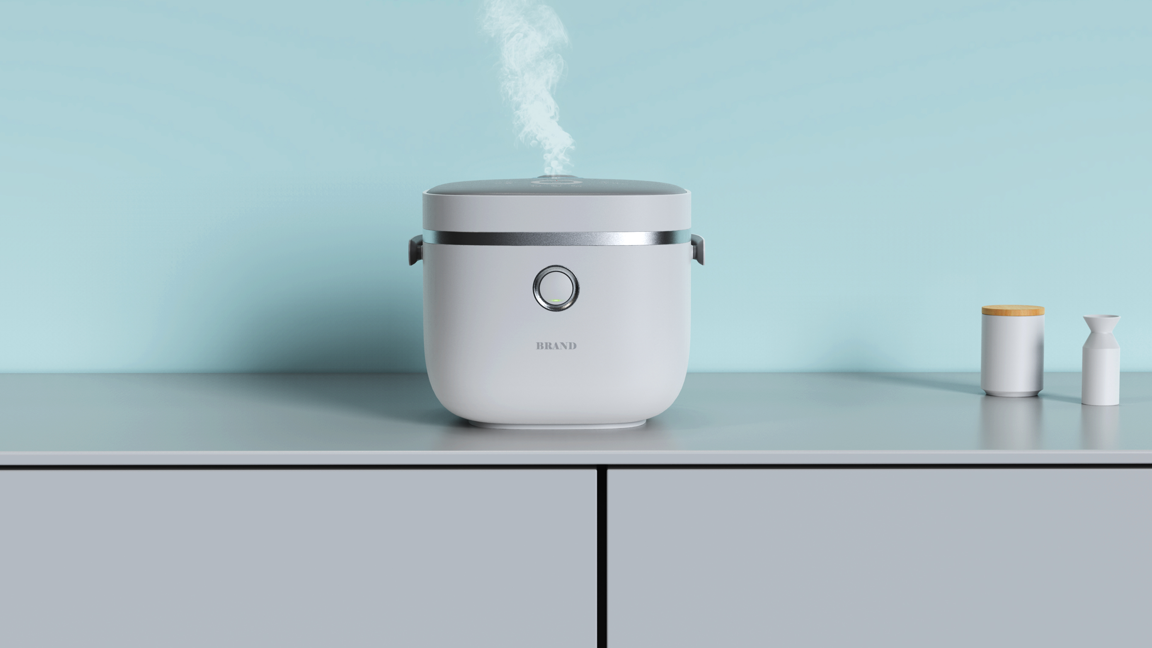 Mellow，white，household electrical appliances，kitchen，modern，Simplicity，rice cooker，