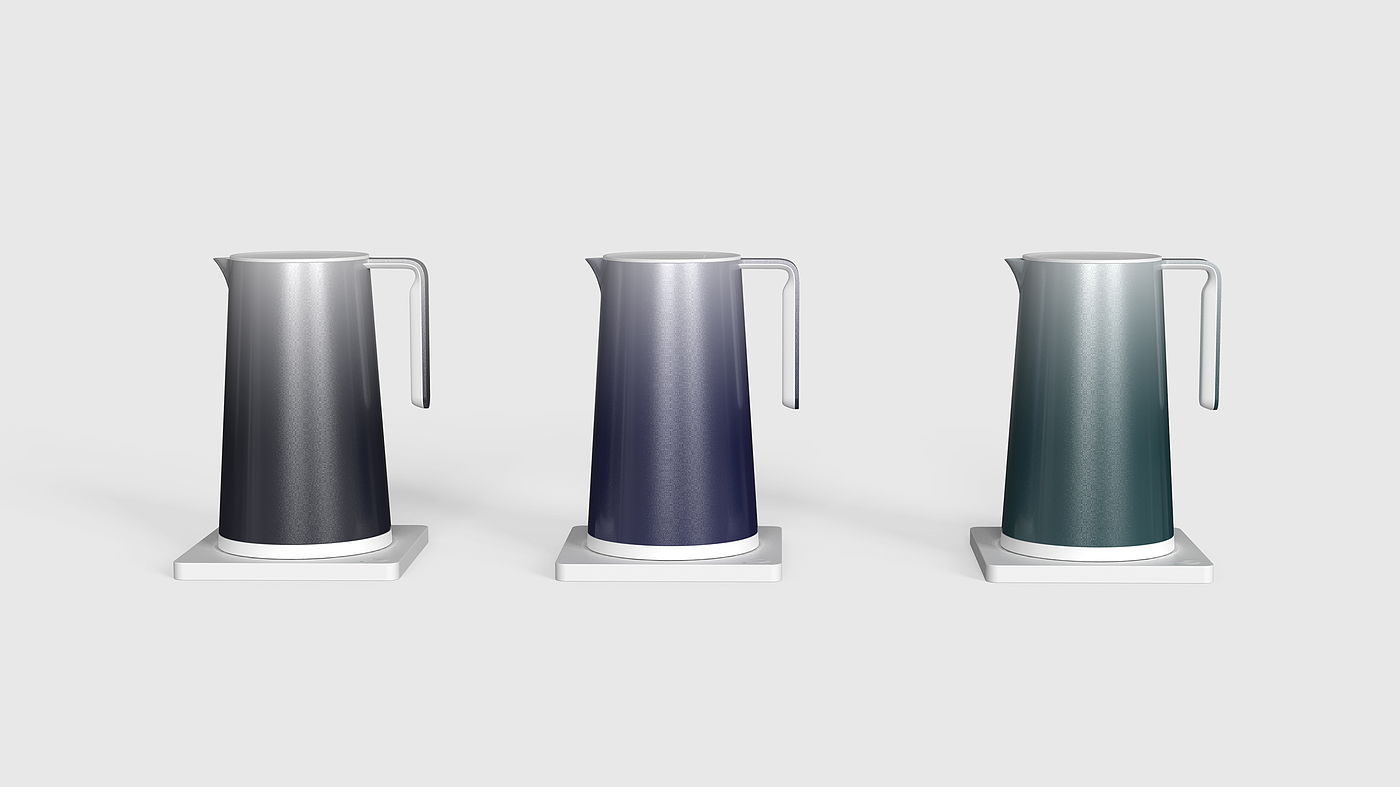 kettle，Simplicity，Gradual change，Color matching，household electrical appliances，atmosphere，innovate，