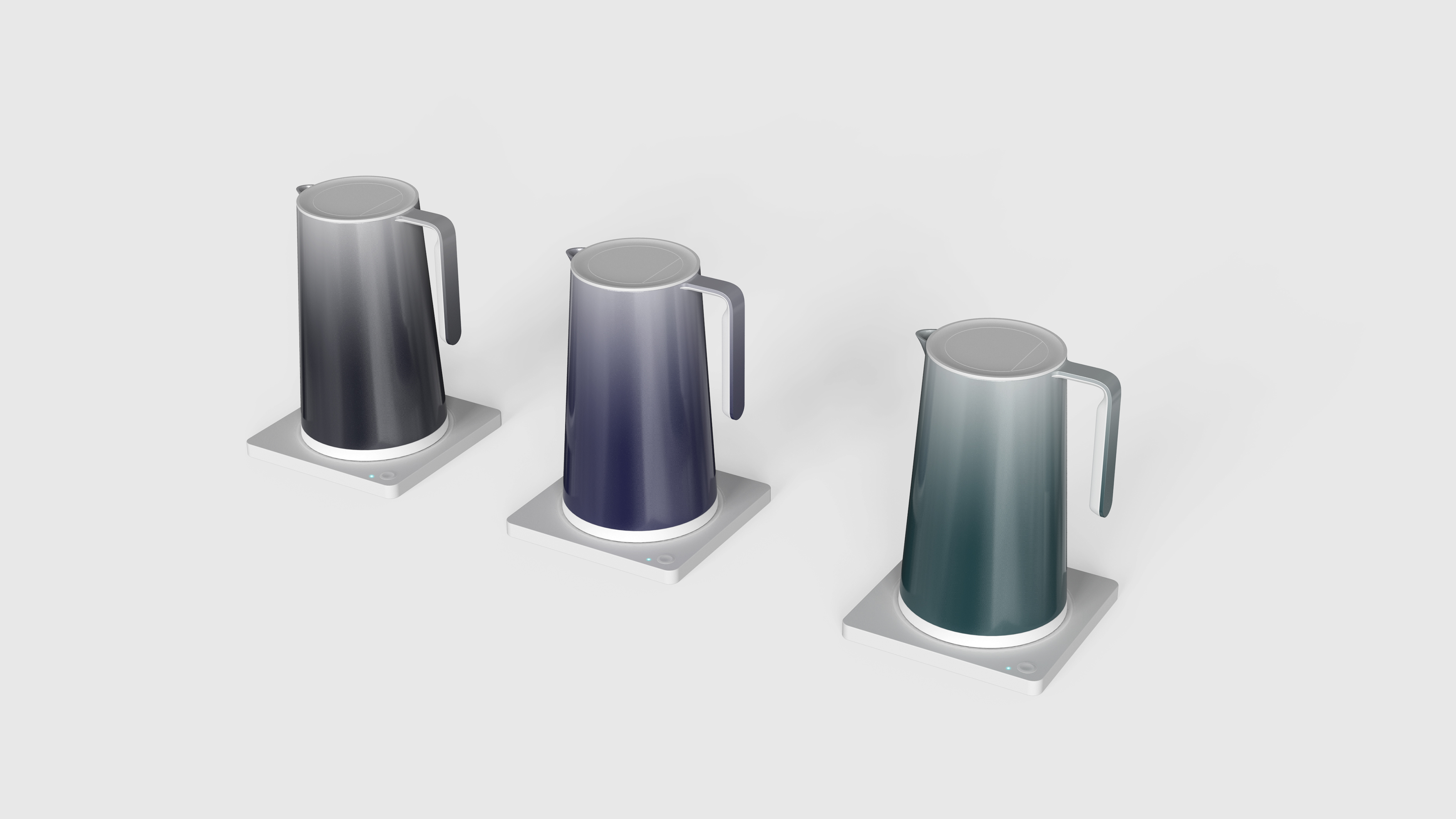 kettle，Simplicity，Gradual change，Color matching，household electrical appliances，atmosphere，innovate，