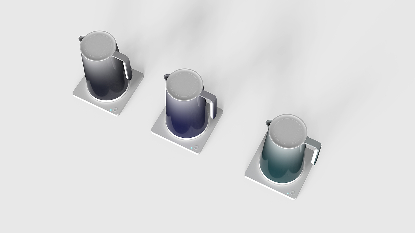 kettle，Simplicity，Gradual change，Color matching，household electrical appliances，atmosphere，innovate，