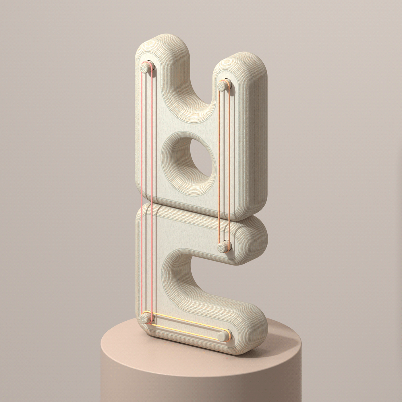 Sculpture，woodiness，connect，