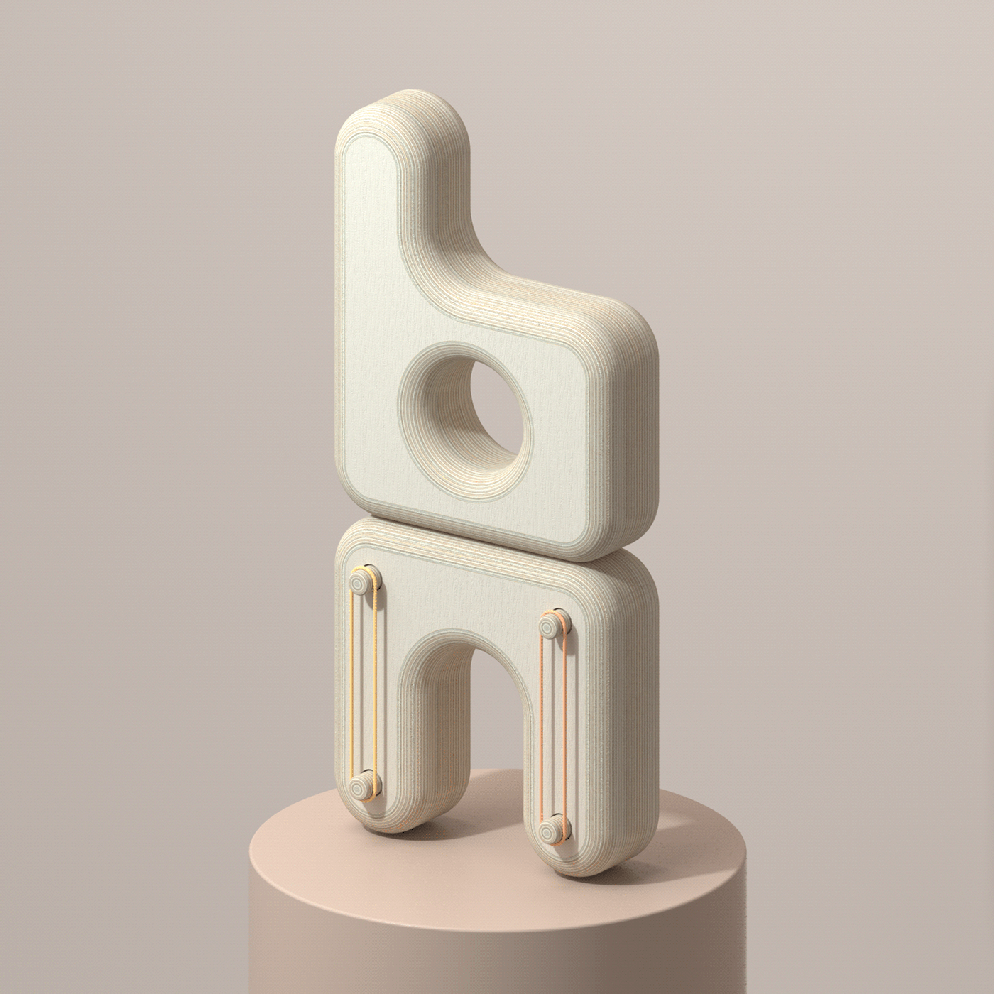 Sculpture，woodiness，connect，