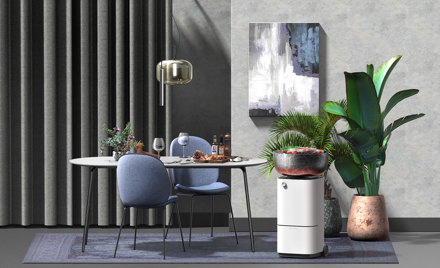 Barbecue rack，barbecue，Terrace，