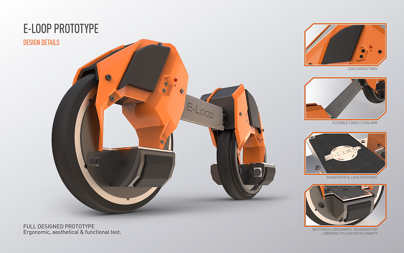 e-loop，电动脚车，工业设计，代步车设计，