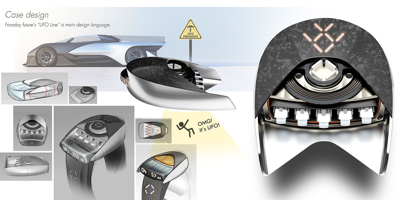Ferrari，Timer design，industrial design，Watch design，ufo，Cool look，Future concept，