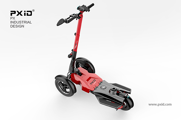 pxid，Scooter design，Design of electric reverse Three Wheel Scooter，Design of electric scooter，Body feeling car design，Design of walking tools for the elderly，Product oriented industrial design，