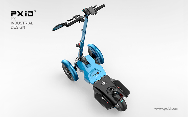 pxid，Scooter design，Design of electric reverse Three Wheel Scooter，Design of electric scooter，Body feeling car design，Design of walking tools for the elderly，Product oriented industrial design，