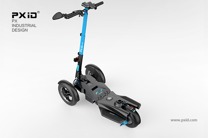 pxid，Scooter design，Design of electric reverse Three Wheel Scooter，Design of electric scooter，Body feeling car design，Design of walking tools for the elderly，Product oriented industrial design，