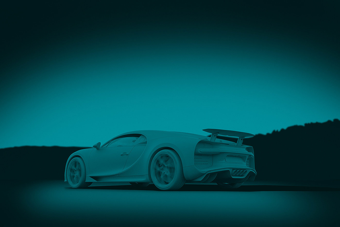 Sports car，cgi，Bugatti Chiron，ps，