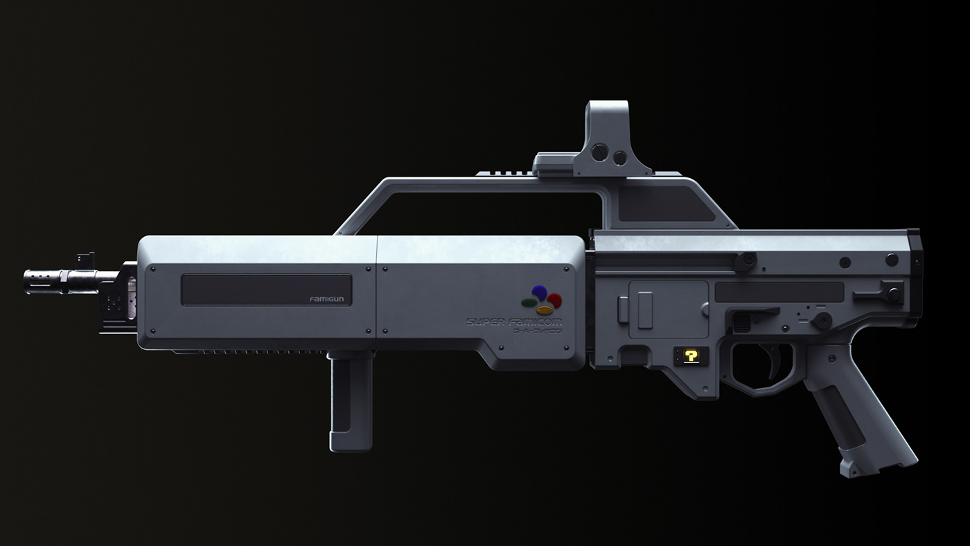 game，Nintendo，Mechanical gun，Render，