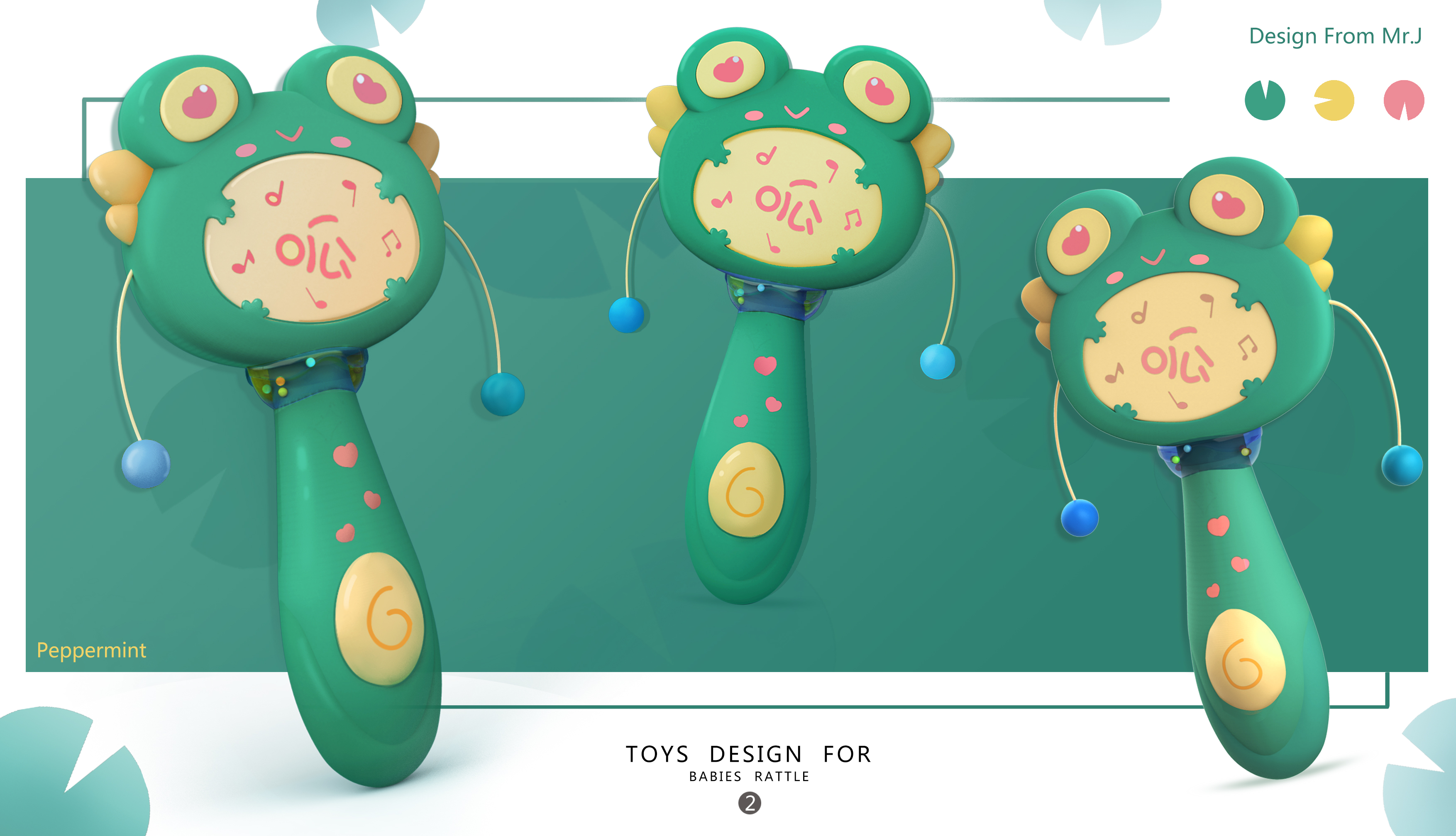 drum-shaped rattle，animal，Mother and baby，Toys，