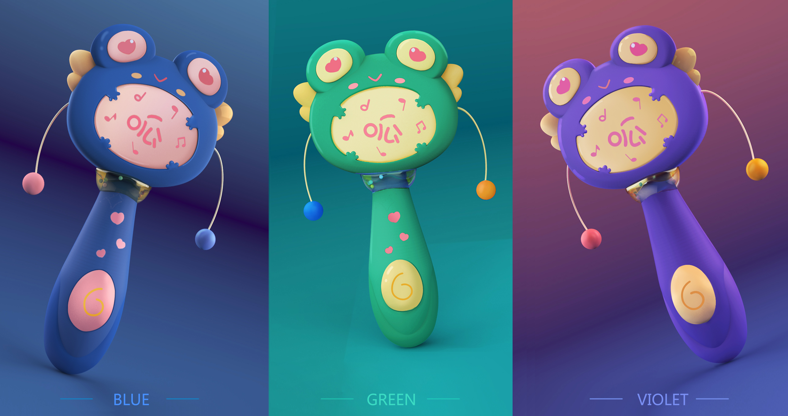 drum-shaped rattle，animal，Mother and baby，Toys，