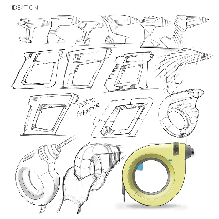 Electric drill，Simplified design，industrial design，Tool design，Design ideas，