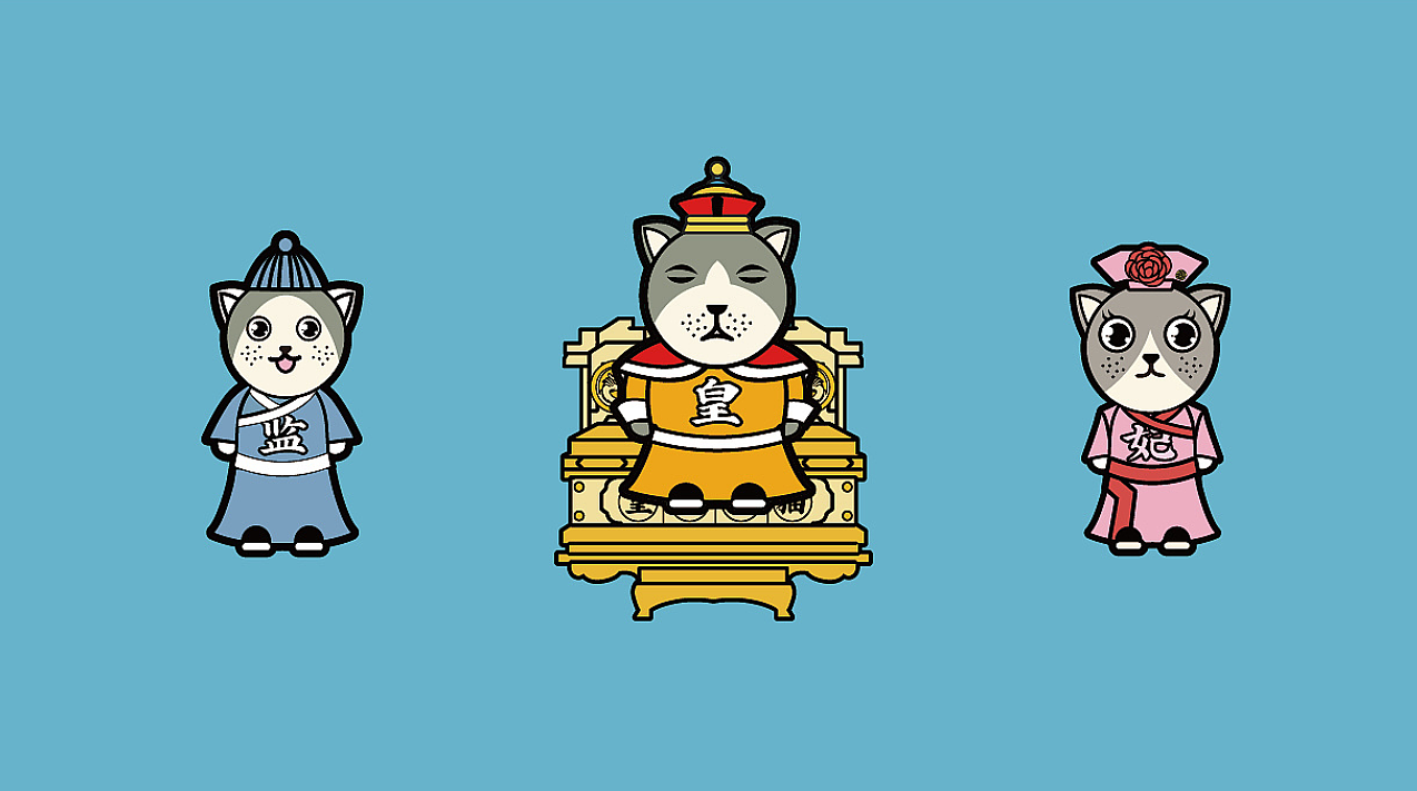 Design of IP cartoon mascot of "meet the Royal cat"，