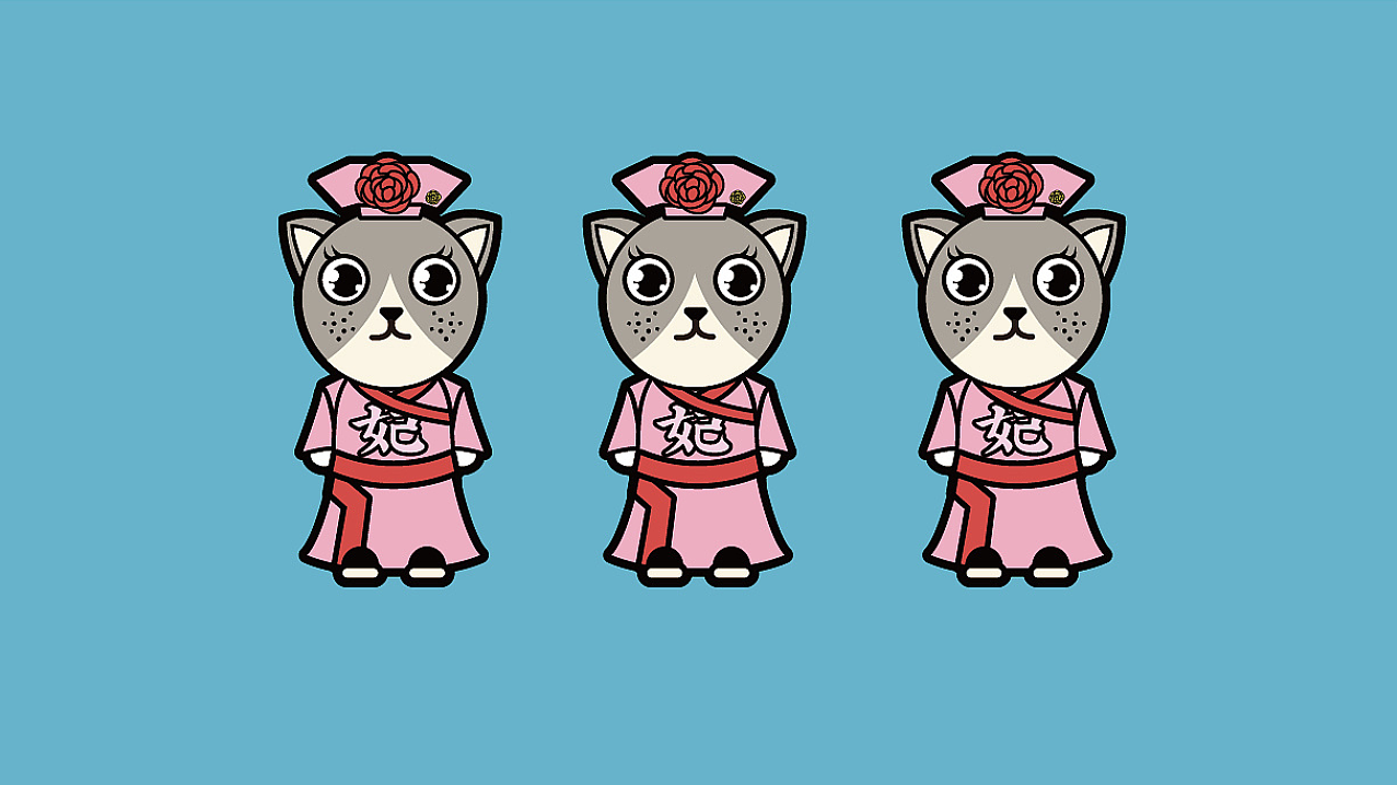 Design of IP cartoon mascot of "meet the Royal cat"，