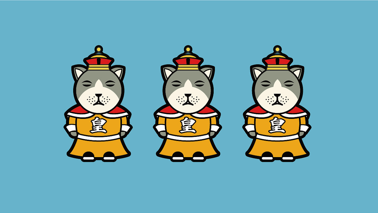 Design of IP cartoon mascot of "meet the Royal cat"，