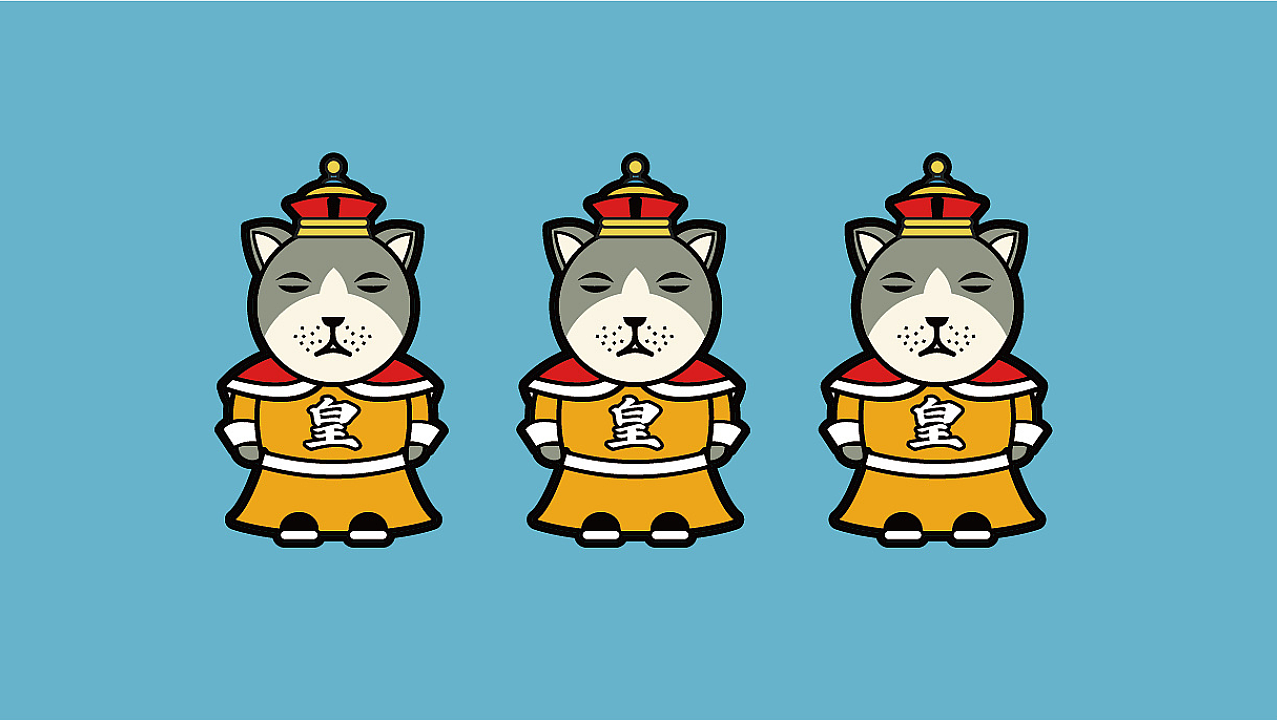 Design of IP cartoon mascot of "meet the Royal cat"，
