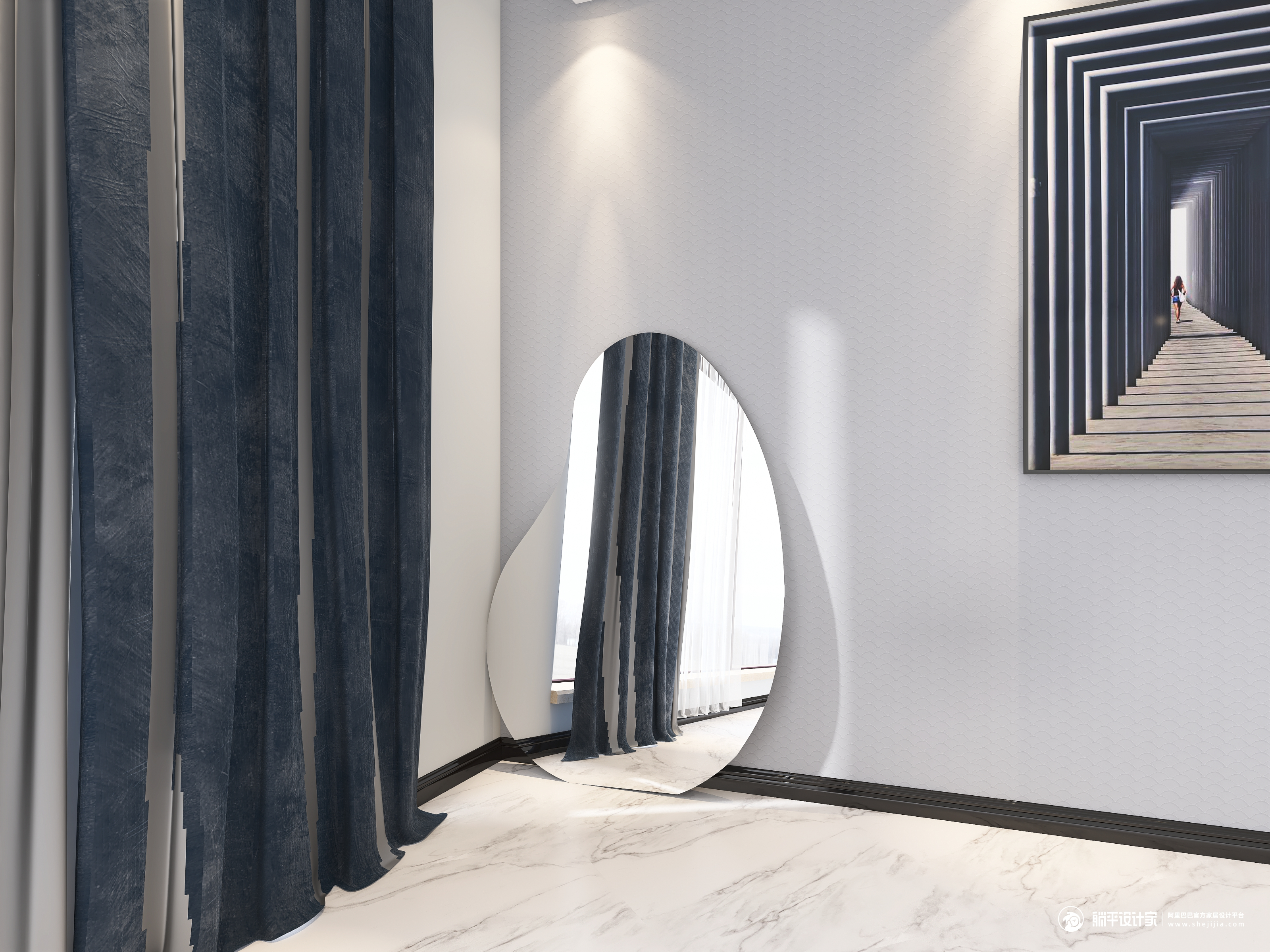 mirror，Full-length mirror，Floor mirror，Whole body mirror，Furniture collocation，