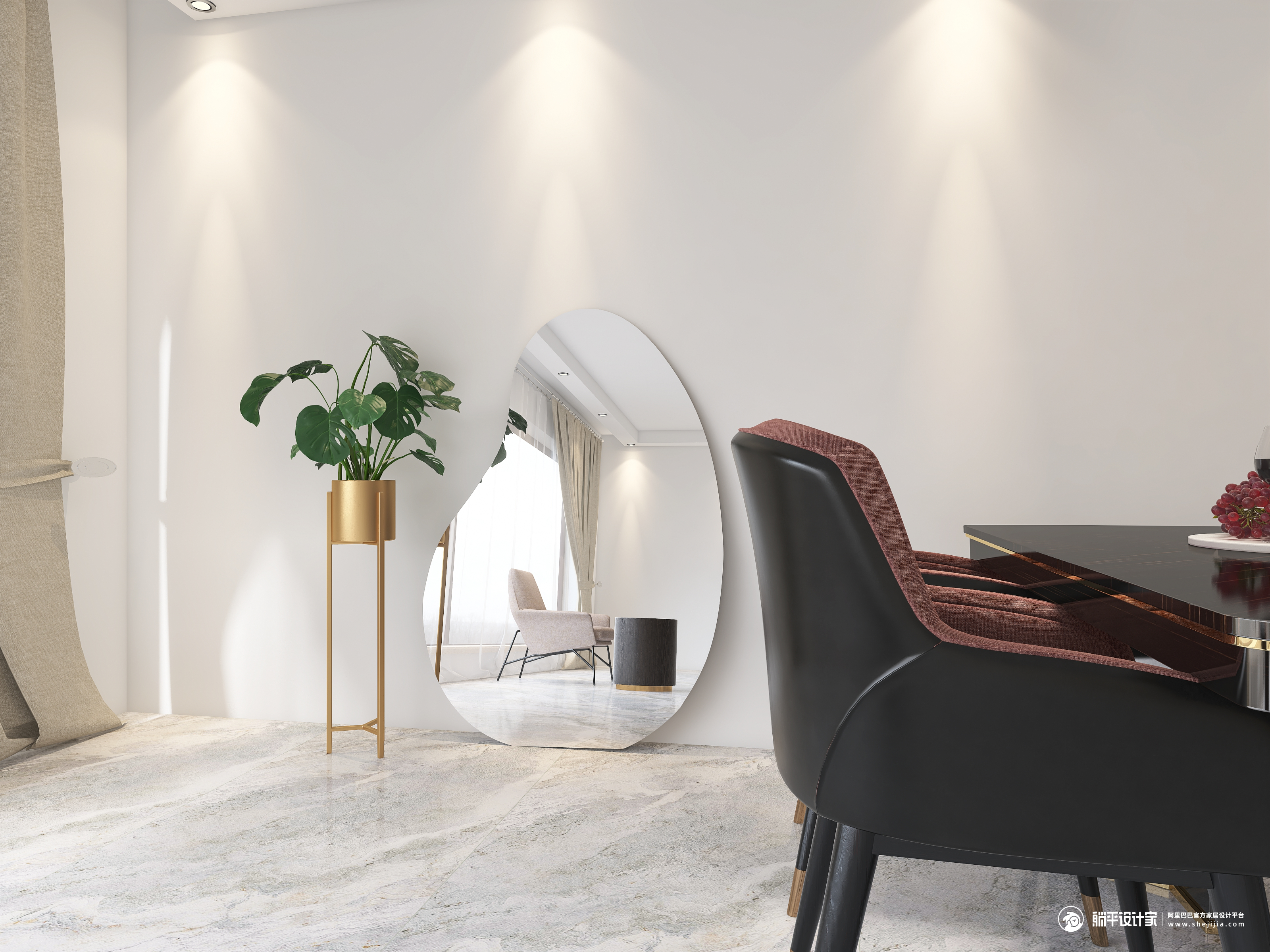 mirror，Full-length mirror，Floor mirror，Whole body mirror，Furniture collocation，