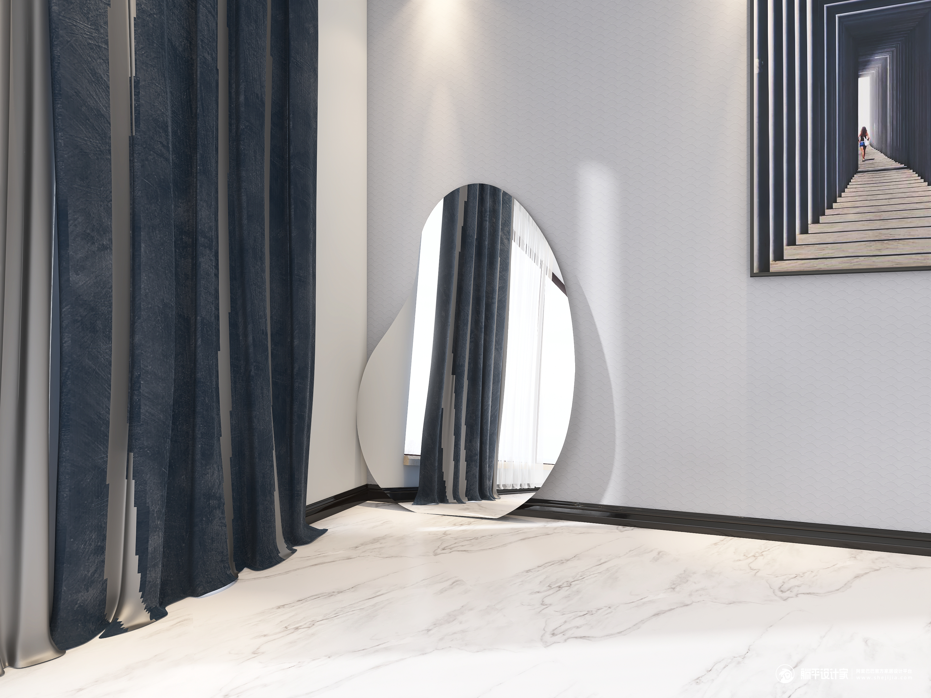 mirror，Full-length mirror，Floor mirror，Whole body mirror，Furniture collocation，