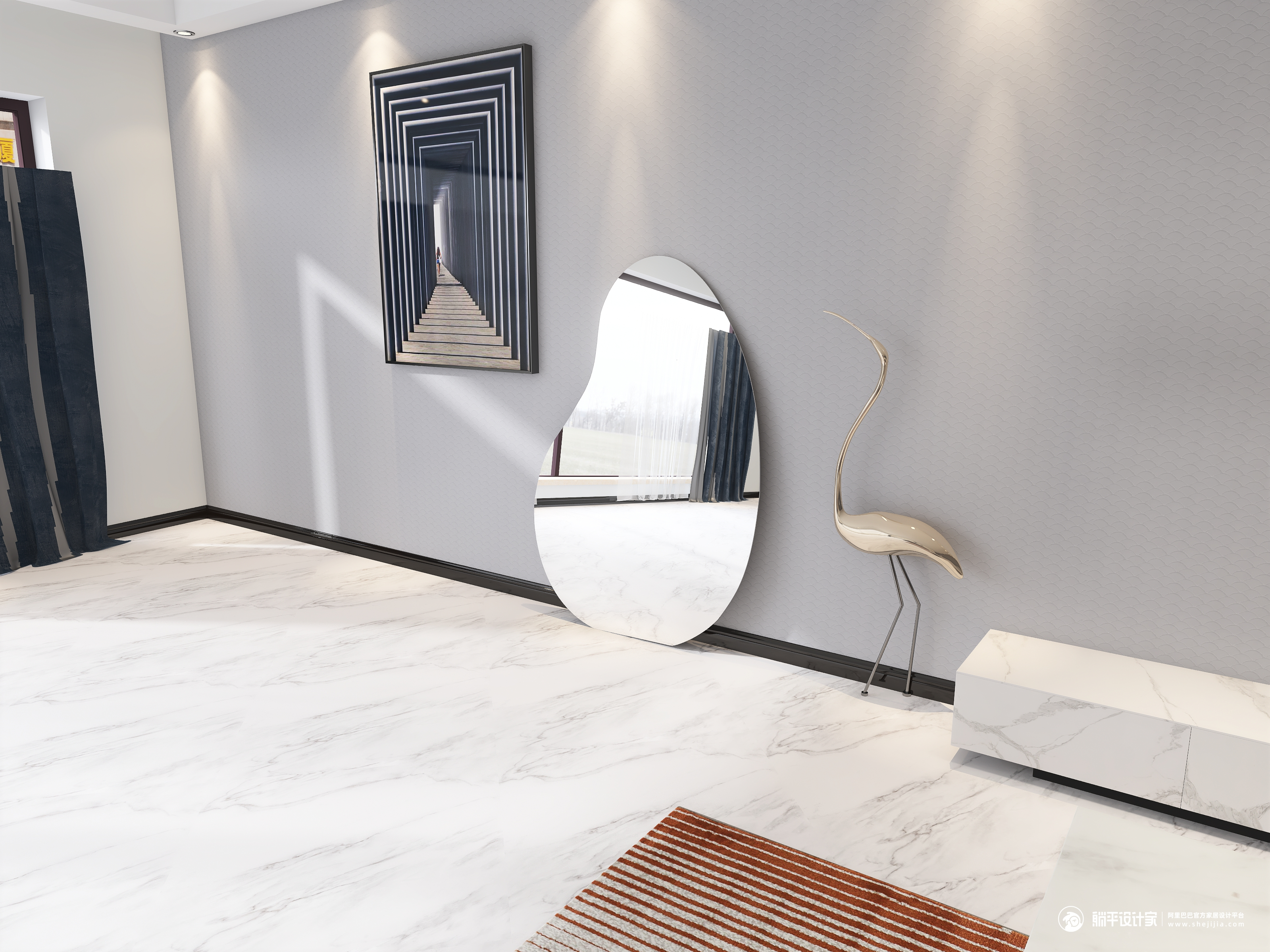 mirror，Full-length mirror，Floor mirror，Whole body mirror，Furniture collocation，