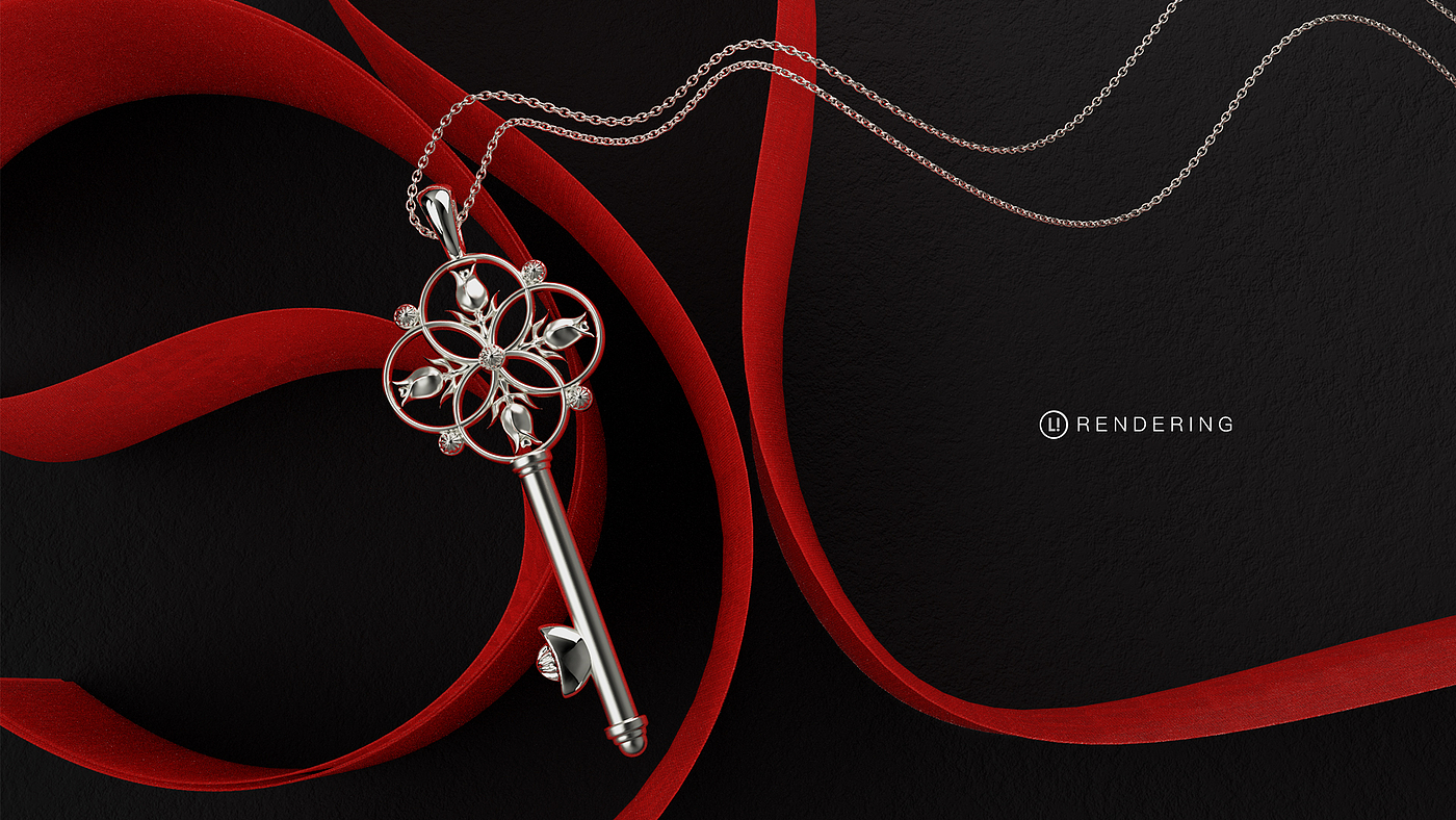 Precious metal jewelry，Cultural and creative design，keyshot9，