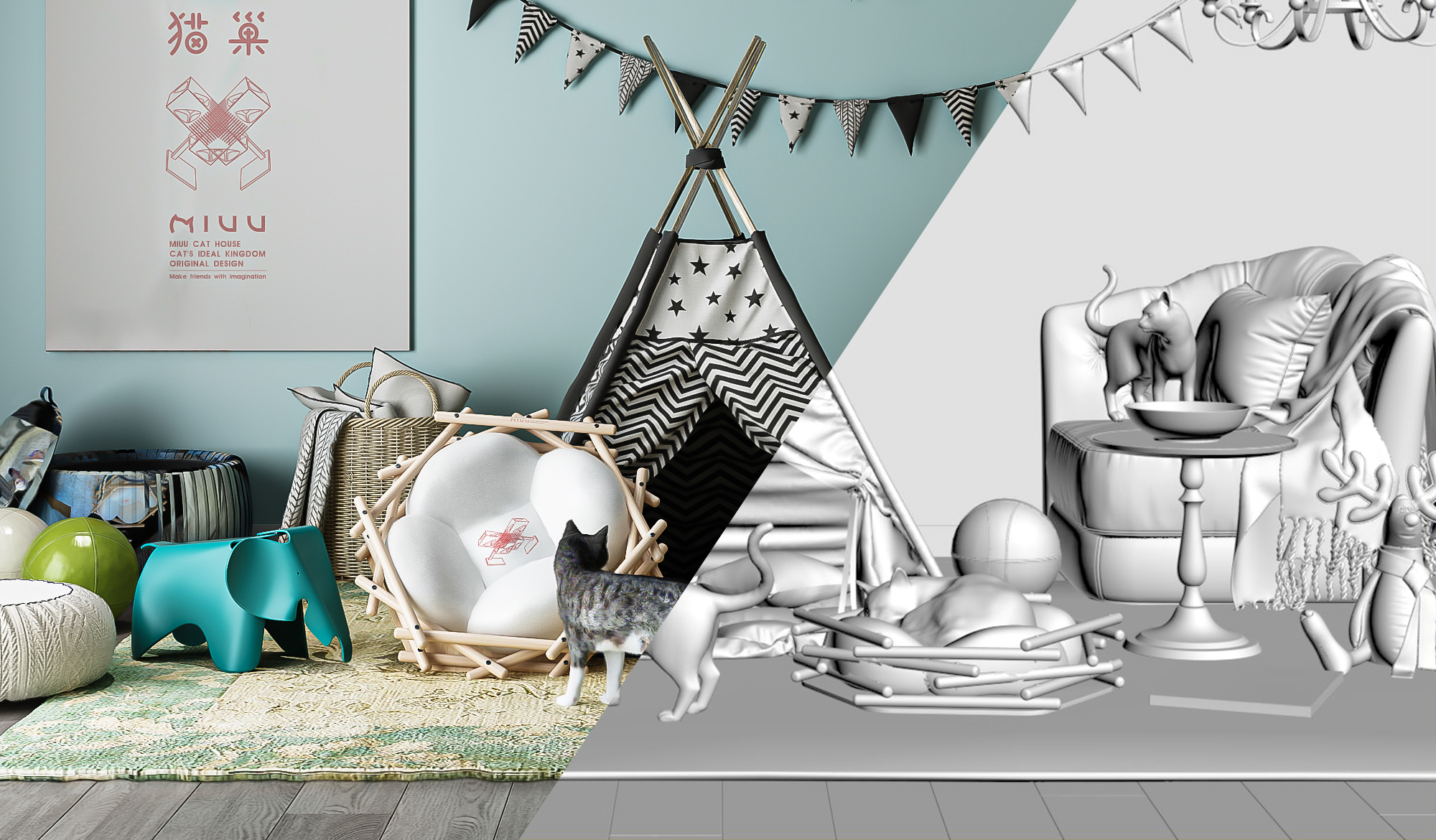 Kitty，cat，Cat nest，Cat nest，Mi you，Pet Supplies & Pet，Pets，Pet nest，