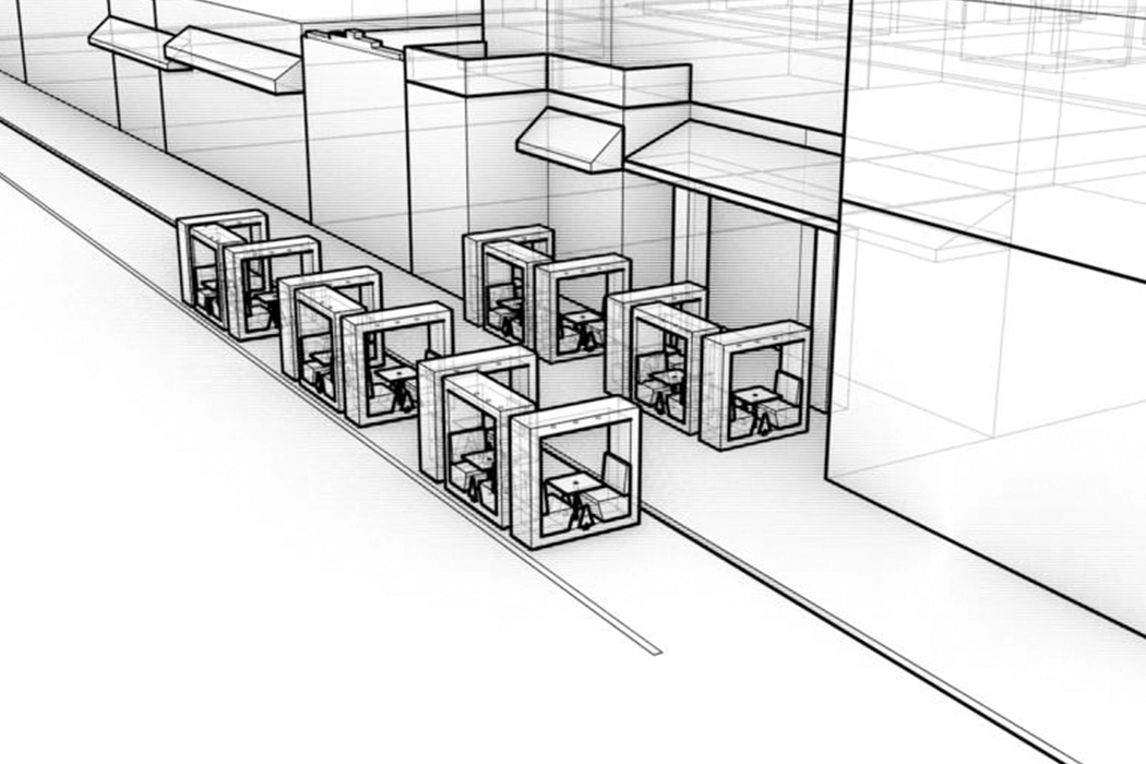 restaurant，quarantine，outdoor，severe winter，
