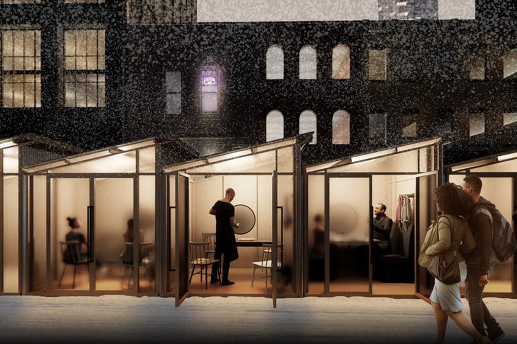 restaurant，quarantine，outdoor，severe winter，