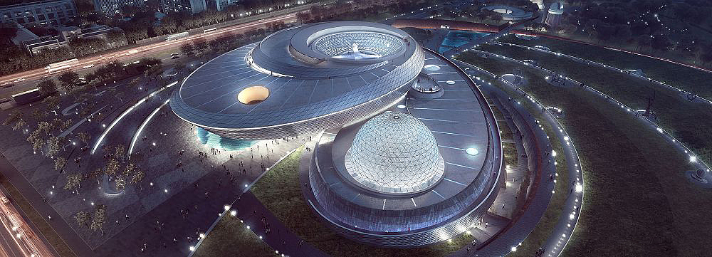 建筑设计，上海天文馆，星空，