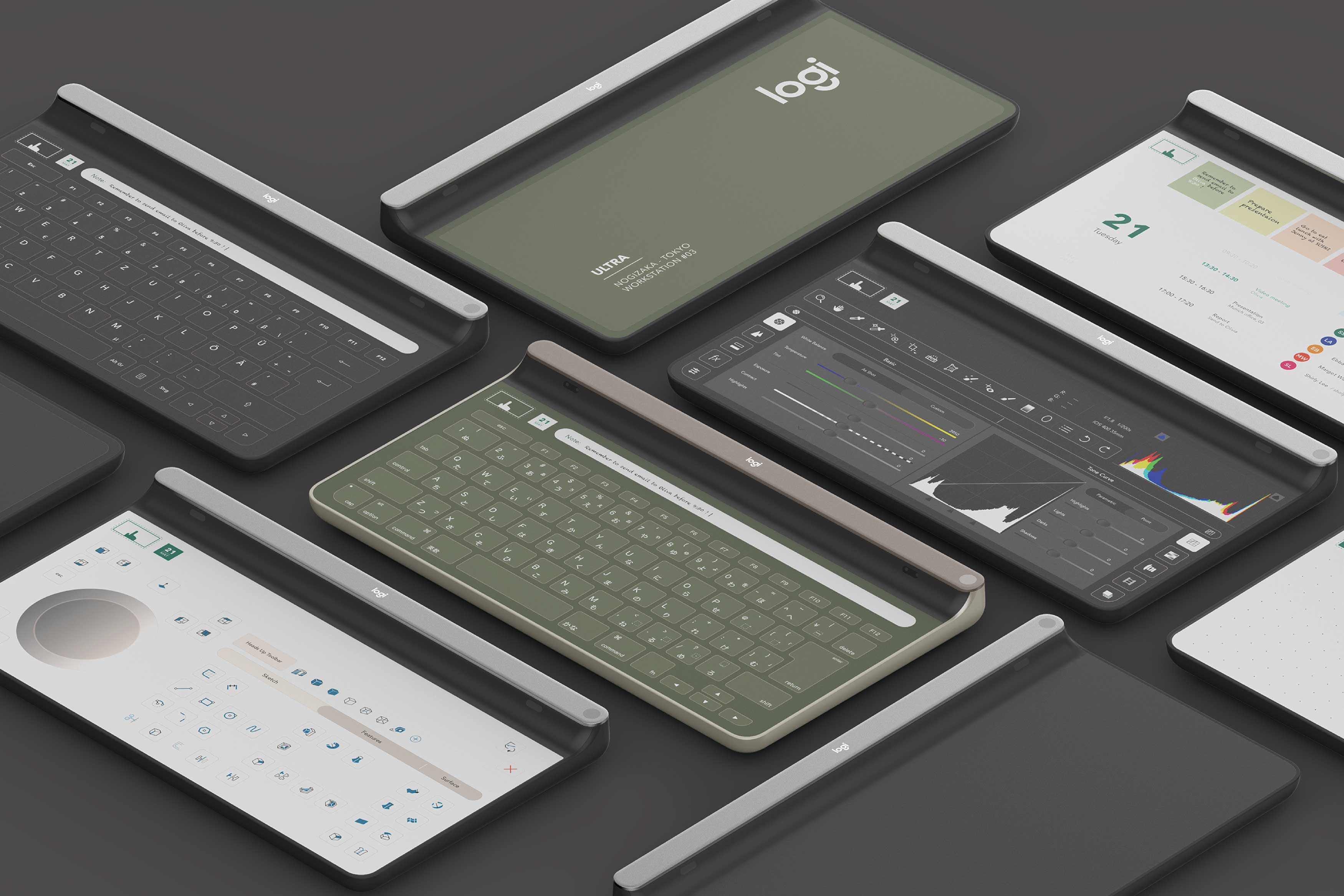 2020 red dot design concept award，Logi ULTRA，keyboard，Computer accessories，Logitech，sensor，