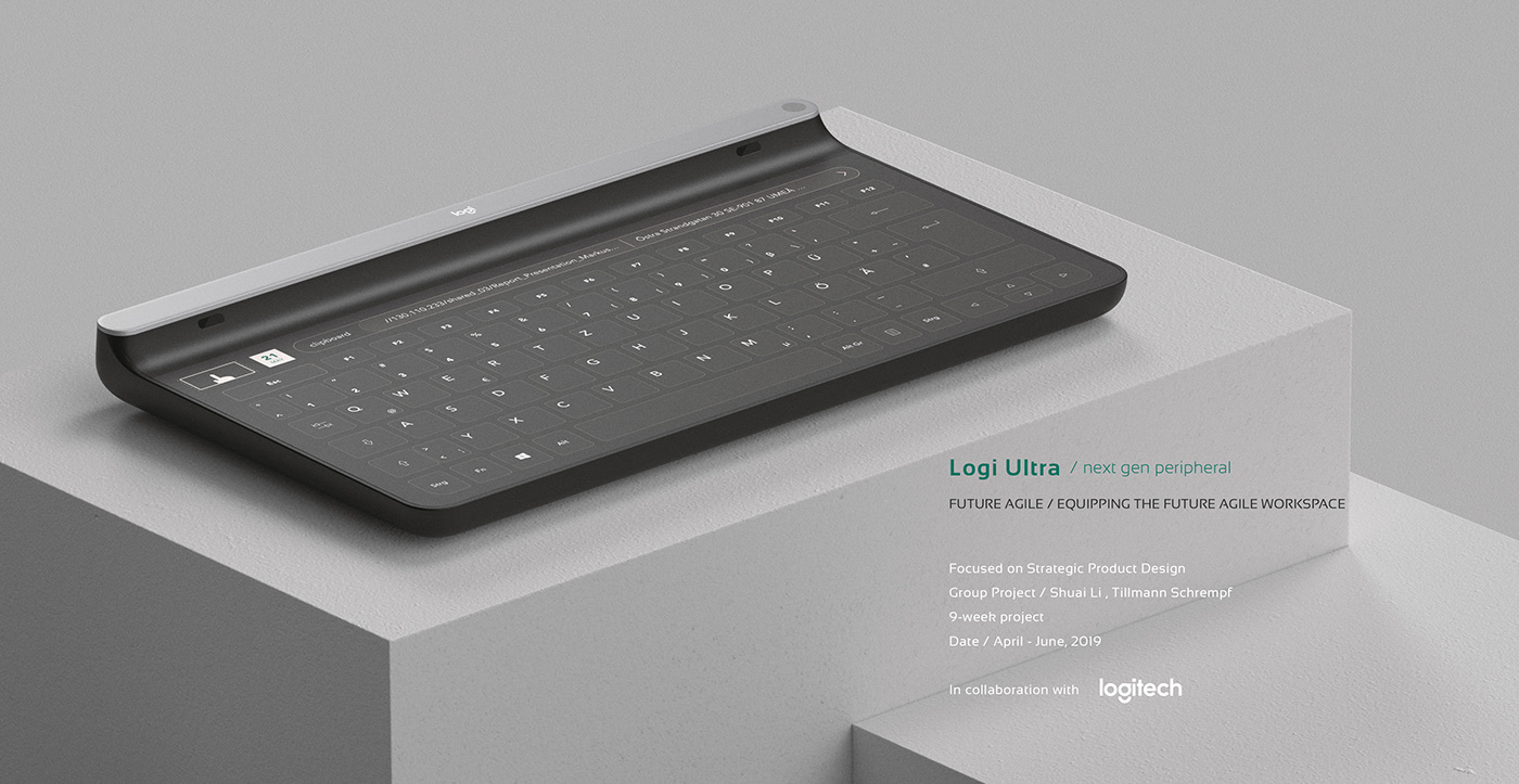 2020 red dot design concept award，Logi ULTRA，keyboard，Computer accessories，Logitech，sensor，
