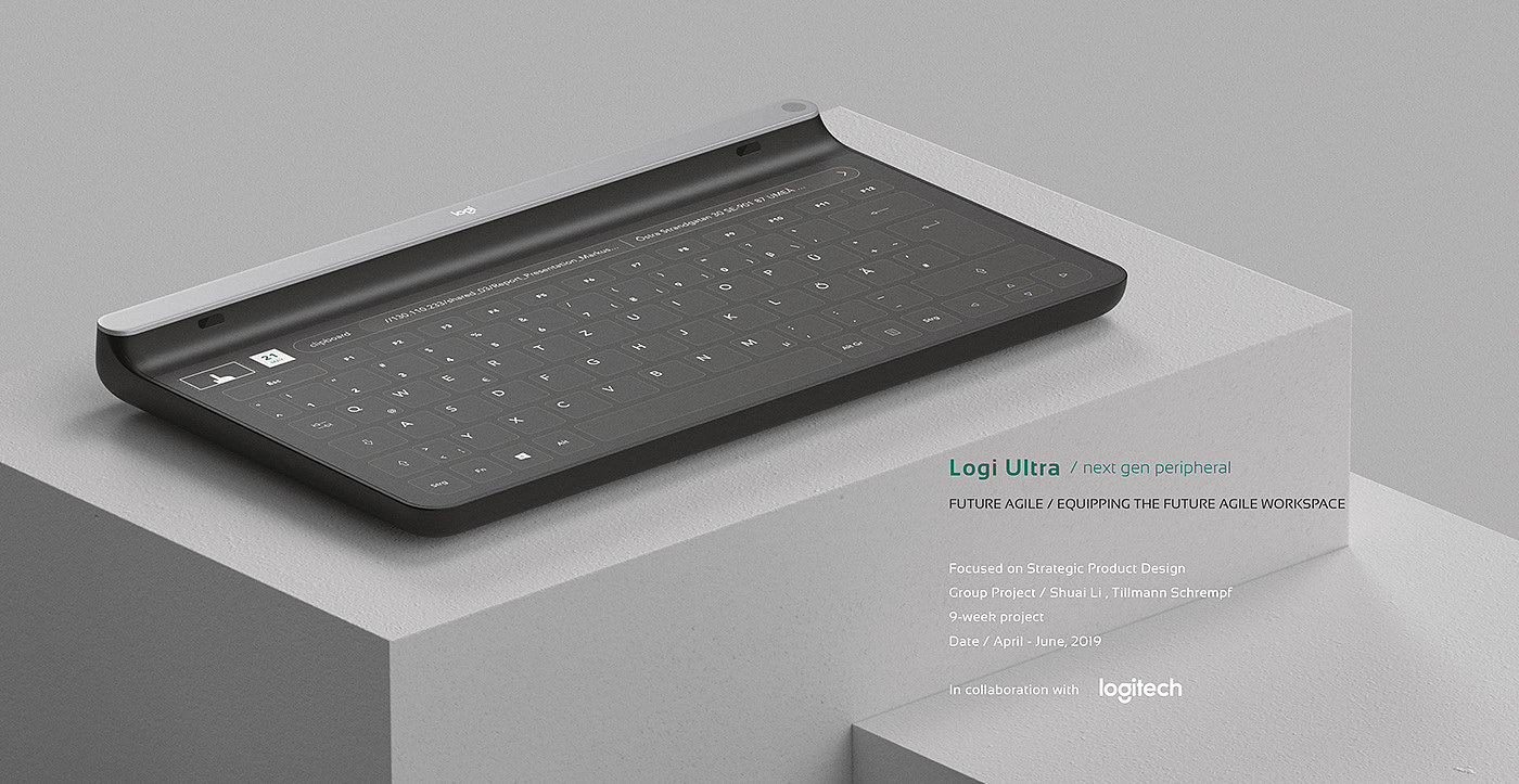 2020 red dot design concept award，Logi ULTRA，keyboard，Computer accessories，Logitech，sensor，