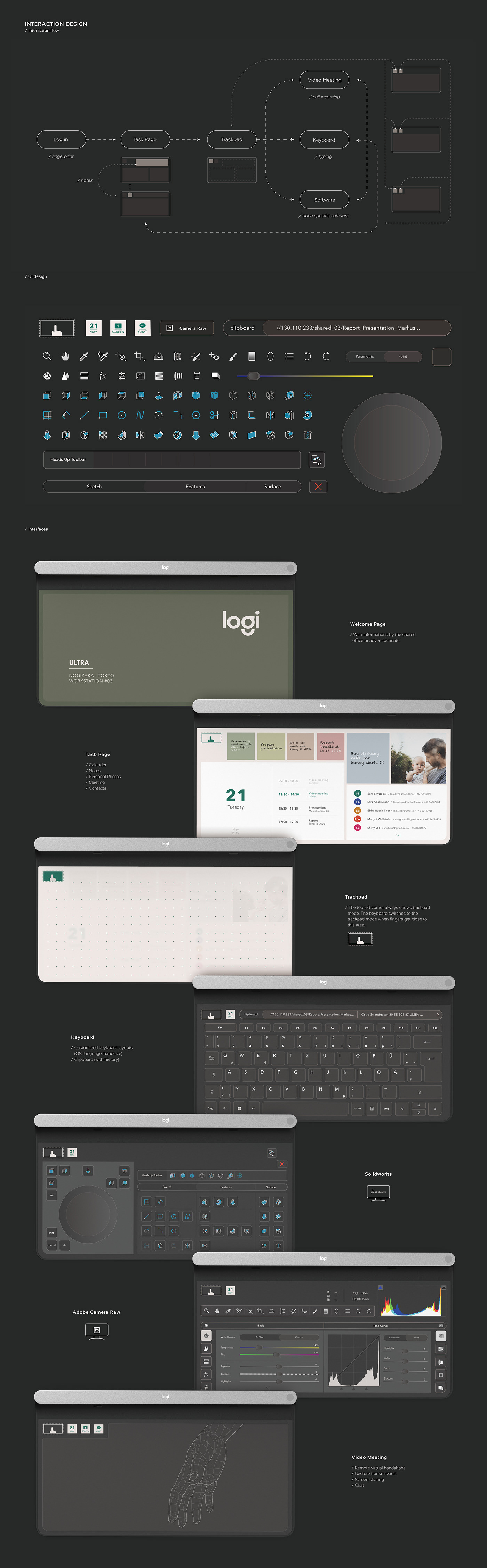 2020 red dot design concept award，Logi ULTRA，keyboard，Computer accessories，Logitech，sensor，