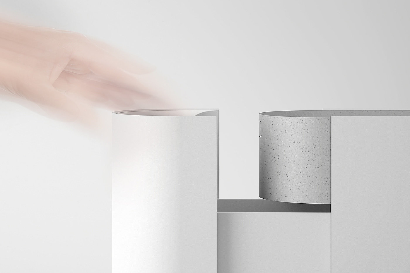 2020 red dot design concept award，shredder，white，Aperture，Paper Shredder，