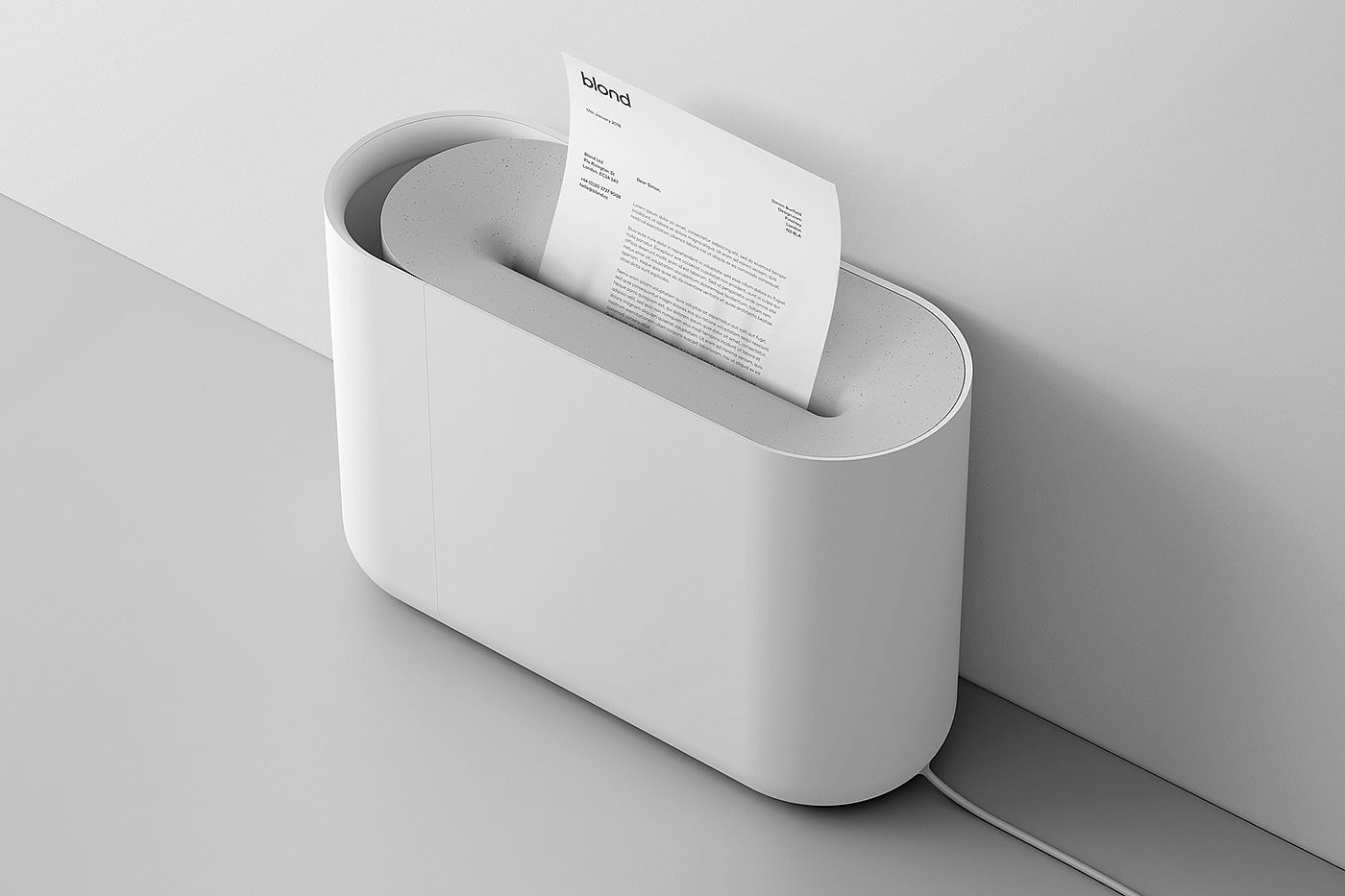 2020 red dot design concept award，shredder，white，Aperture，Paper Shredder，