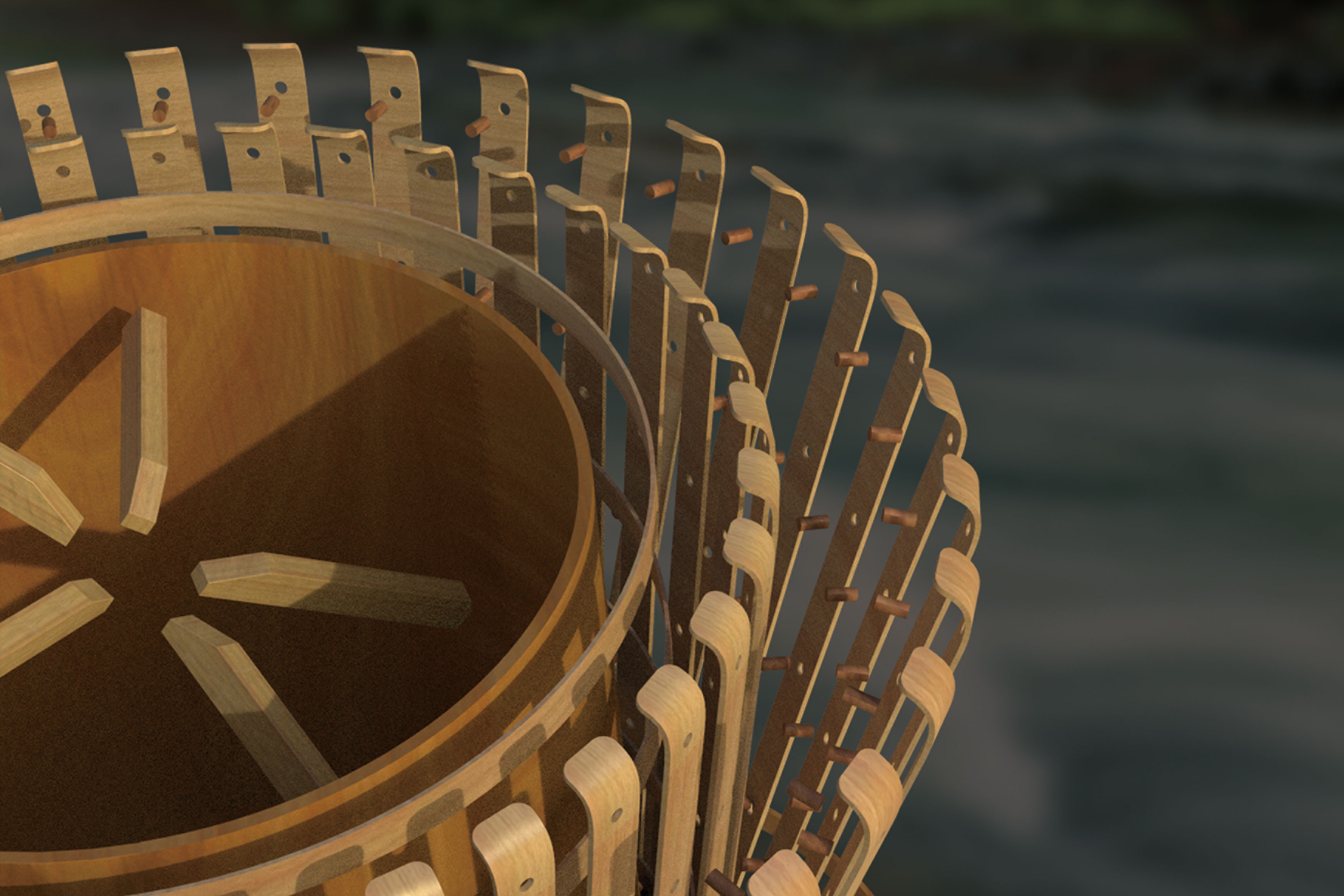 2020 red dot design concept award，Bamboo，Washing Machine，Washing machine，bamboo，Barrel，