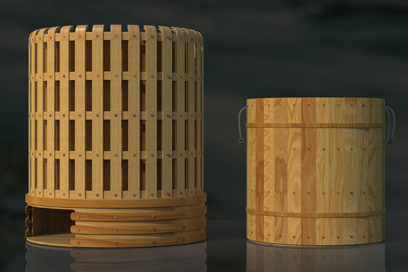 2020红点设计概念大奖，Bamboo，Washing Machine，洗衣机，竹，木桶，