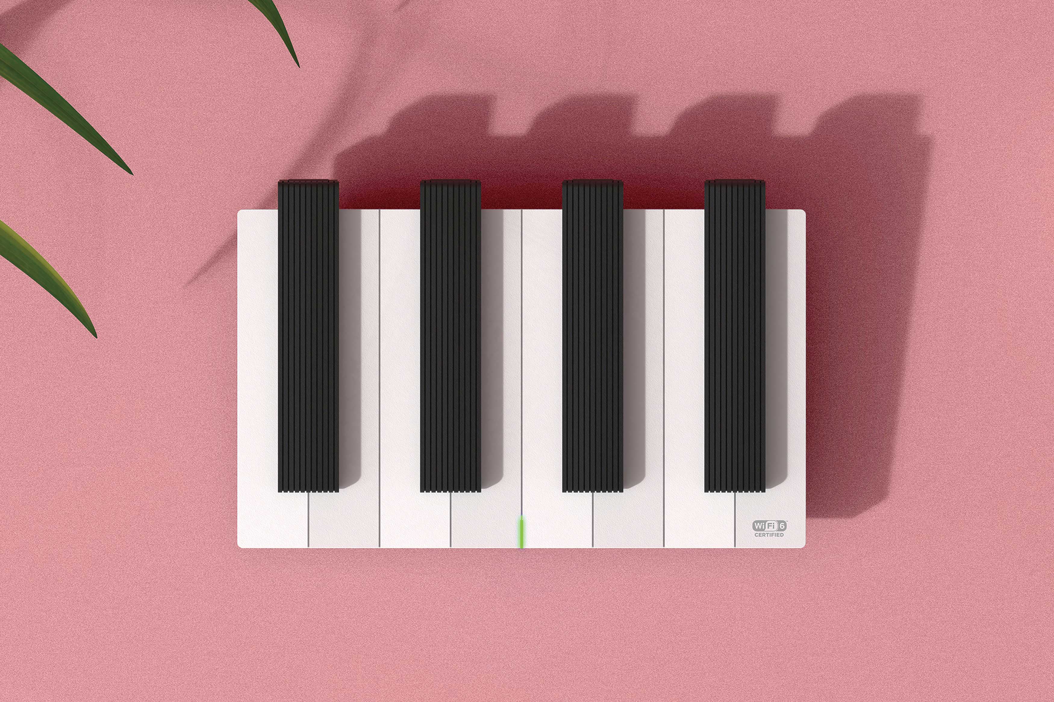 2020 red dot design concept award，Piano，Recycled polycarbonate plastic，Recyclable，OFDMA，Router，