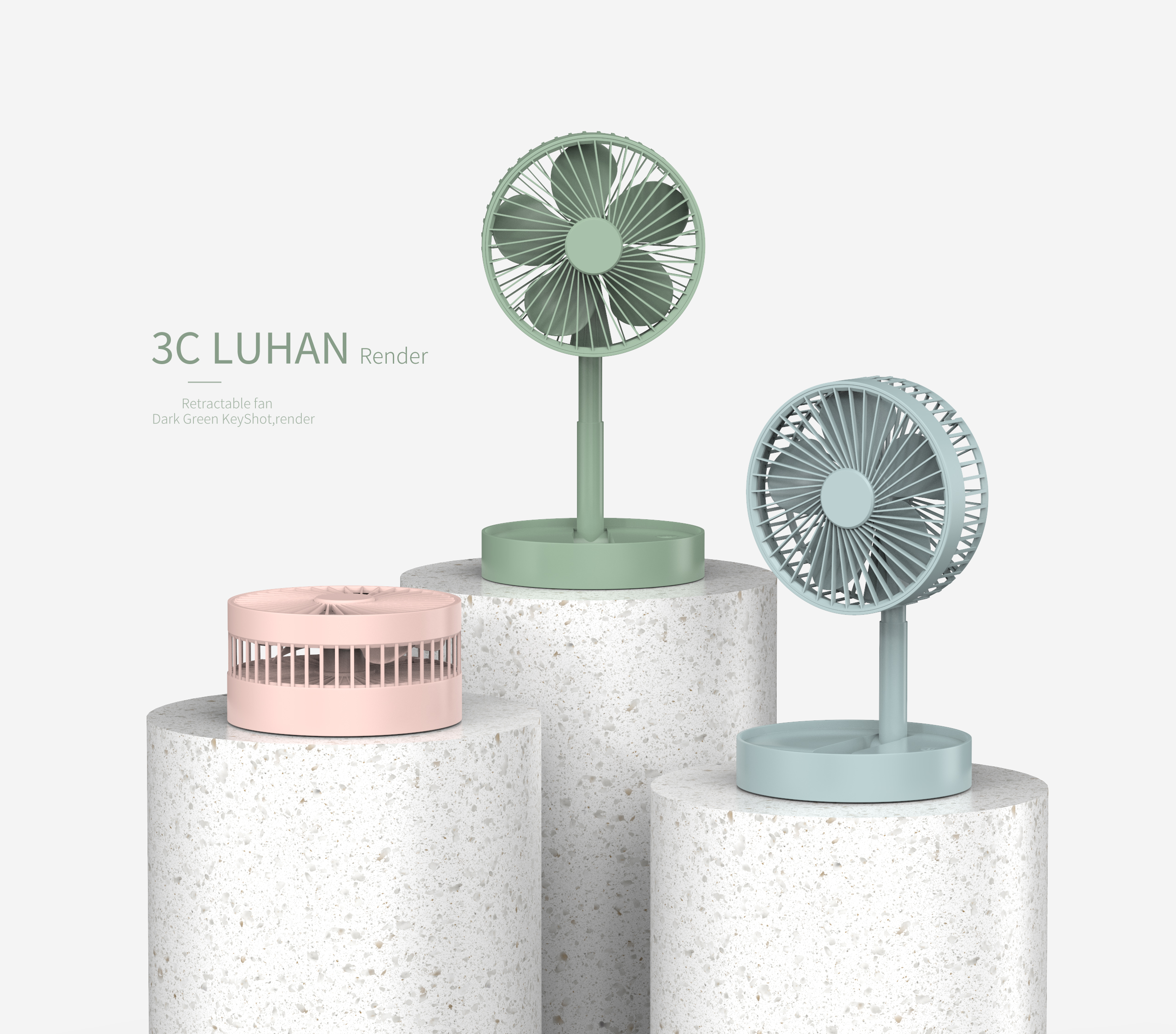 Modeling and rendering，keyboard，Fan，