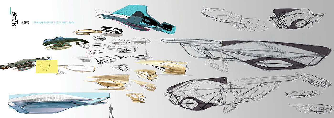 宝马，bmw，飞行器，工业设计，概念设计，混合动力飞船，